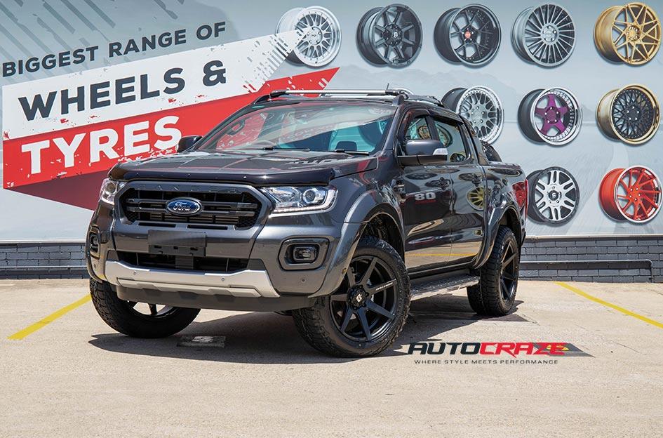 FORD RANGER AVALANCHE MACHINED FACE MATTE BLACK DARK TINT